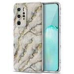 For Huawei P40 Pro TPU Gilt Marble Pattern Protective Case(Grey)