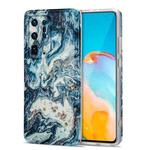 For Huawei P40 Pro+ TPU Gilt Marble Pattern Protective Case(Blue)