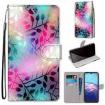 For Motorola Moto E (2020) Coloured Drawing Cross Texture Horizontal Flip PU Leather Case with Holder & Card Slots & Wallet & Lanyard(Translucent Glass)