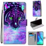 For Motorola Moto G Stylus (2020) Coloured Drawing Cross Texture Horizontal Flip PU Leather Case with Holder & Card Slots & Wallet & Lanyard(Tiger Drinking Water)