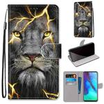 For Motorola Moto G Stylus (2020) Coloured Drawing Cross Texture Horizontal Flip PU Leather Case with Holder & Card Slots & Wallet & Lanyard(Fission Lion)