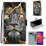 For Huawei Y5p / Honor 9S Coloured Drawing Cross Texture Horizontal Flip PU Leather Case with Holder & Card Slots & Wallet & Lanyard(Fission Lion)