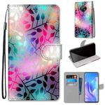 For Huawei Enjoy 20 Plus Coloured Drawing Cross Texture Horizontal Flip PU Leather Case with Holder & Card Slots & Wallet & Lanyard(Translucent Glass)