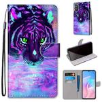 For Huawei Enjoy Z / 20 Pro Coloured Drawing Cross Texture Horizontal Flip PU Leather Case with Holder & Card Slots & Wallet & Lanyard(Tiger Drinking Water)