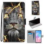 For Huawei Enjoy Z / 20 Pro Coloured Drawing Cross Texture Horizontal Flip PU Leather Case with Holder & Card Slots & Wallet & Lanyard(Fission Lion)
