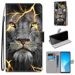 For Huawei Honor Play4 Coloured Drawing Cross Texture Horizontal Flip PU Leather Case with Holder & Card Slots & Wallet & Lanyard(Fission Lion)