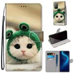 For Huawei Honor X10 / X10 Pro Coloured Drawing Cross Texture Horizontal Flip PU Leather Case with Holder & Card Slots & Wallet & Lanyard(Frog Kitten)