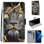 For Huawei Honor X10 / X10 Pro Coloured Drawing Cross Texture Horizontal Flip PU Leather Case with Holder & Card Slots & Wallet & Lanyard(Fission Lion)