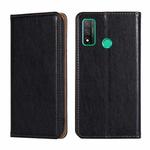 For Huawei P smart 2020 PU + TPU Gloss Oil Solid Color Magnetic Horizontal Flip Leather Case with Holder & Card Slot & Wallet(Black)