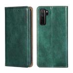 For Huawei P40 lite 5G PU + TPU Gloss Oil Solid Color Magnetic Horizontal Flip Leather Case with Holder & Card Slot & Wallet(Green)