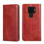 For Huawei Mate 30 Lite PU + TPU Gloss Oil Solid Color Magnetic Horizontal Flip Leather Case with Holder & Card Slot & Wallet(Brown)