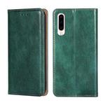 For Huawei P30 PU + TPU Gloss Oil Solid Color Magnetic Horizontal Flip Leather Case with Holder & Card Slot & Wallet(Green)