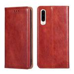 For Huawei P30 PU + TPU Gloss Oil Solid Color Magnetic Horizontal Flip Leather Case with Holder & Card Slot & Wallet(Brown)