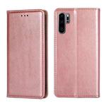 For Huawei P30 Pro PU + TPU Gloss Oil Solid Color Magnetic Horizontal Flip Leather Case with Holder & Card Slot & Wallet(Rose Gold)