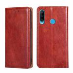 For Huawei P30 lite PU + TPU Gloss Oil Solid Color Magnetic Horizontal Flip Leather Case with Holder & Card Slot & Wallet(Brown)