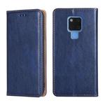 For Huawei Mate 20 PU + TPU Gloss Oil Solid Color Magnetic Horizontal Flip Leather Case with Holder & Card Slot & Wallet(Blue)