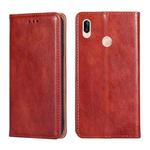 For Huawei P20 lite / Nova 3e PU + TPU Gloss Oil Solid Color Magnetic Horizontal Flip Leather Case with Holder & Card Slot & Wallet(Brown)