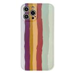 For iPhone 12 mini Rainbow IMD Shockproof TPU Protective Case (Brown)