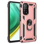 For Xiaomi Mi 10T Pro 5G Shockproof TPU + PC Protective Case with 360 Degree Rotating Holder(Rose Gold)