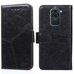 For Xiaomi Redmi Note 9 Geometric Stitching Horizontal Flip TPU + PU Leather Case with Holder & Card Slots & Wallet(Black)