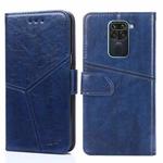 For Xiaomi Redmi Note 9 Geometric Stitching Horizontal Flip TPU + PU Leather Case with Holder & Card Slots & Wallet(Blue)