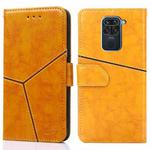 For Xiaomi Redmi Note 9 Geometric Stitching Horizontal Flip TPU + PU Leather Case with Holder & Card Slots & Wallet(Gold)