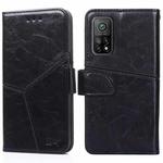 For Xiaomi Redmi K30S Geometric Stitching Horizontal Flip TPU + PU Leather Case with Holder & Card Slots & Wallet(Black)