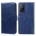 For Xiaomi Redmi K30S Geometric Stitching Horizontal Flip TPU + PU Leather Case with Holder & Card Slots & Wallet(Blue)