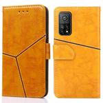 For Xiaomi Mi 10T / 10T Pro Geometric Stitching Horizontal Flip TPU + PU Leather Case with Holder & Card Slots & Wallet(Gold)