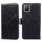 For vivo Y52S 5G Geometric Stitching Horizontal Flip TPU + PU Leather Case with Holder & Card Slots & Wallet(Black)