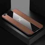 For iPhone 6 & 6s XINLI Stitching Cloth Texture Shockproof TPU Protective Case(Brown)