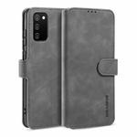 For samsung Galaxy A02s DG.MING Retro Oil Side Horizontal Flip Leather Case with Holder & Card Slots & Wallet(Grey)