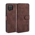 For samsung Galaxy A12 DG.MING Retro Oil Side Horizontal Flip Leather Case with Holder & Card Slots & Wallet(coffee)