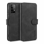 For samsung Galaxy A52 5G / 4G DG.MING Retro Oil Side Horizontal Flip Leather Case with Holder & Card Slots & Wallet(Black)