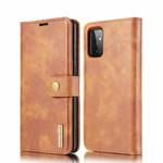 For Samsung Galaxy A72 5G / 4G DG.MING Crazy Horse Texture Flip Detachable Magnetic Leather Case with Holder & Card Slots & Wallet(Brown)