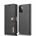For Samsung Galaxy A72 5G / 4G DG.MING Crazy Horse Texture Flip Detachable Magnetic Leather Case with Holder & Card Slots & Wallet(Black)