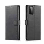For Samsung Galaxy A72 5G / 4G LC.IMEEKE Calf Texture Horizontal Flip Leather Case with Holder & Card Slots & Wallet(Black)