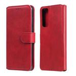 For Huawei P Smart 2021 Classic Calf Texture PU + TPU Horizontal Flip Leather Case, with Holder & Card Slots & Wallet(Red)