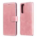 For Huawei P Smart 2021 Classic Calf Texture PU + TPU Horizontal Flip Leather Case, with Holder & Card Slots & Wallet(Rose Gold)