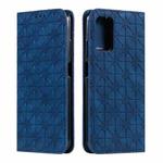 For Xiaomi Poco M3 Lucky Flowers Embossing Pattern Magnetic Horizontal Flip Leather Case with Holder & Card Slots(Dark Blue)