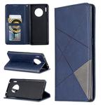 For Huawei Mate 30 Pro Rhombus Texture Horizontal Flip Magnetic Leather Case with Holder & Card Slots(Blue)