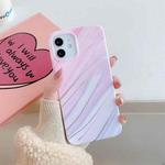 For iPhone 11 Frosted Laser TPU Protective Case (Gradient Pink)