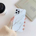 For iPhone 11 Frosted Laser TPU Protective Case (Marble White)