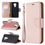 For Huawei Mate 30 Lite Litchi Texture Pure Color Horizontal Flip PU Leather Case with Holder & Card Slots & Wallet & Lanyard(Rose Gold)