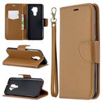 For Huawei Mate 30 Lite Litchi Texture Pure Color Horizontal Flip PU Leather Case with Holder & Card Slots & Wallet & Lanyard(Brown)