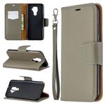 For Huawei Mate 30 Lite Litchi Texture Pure Color Horizontal Flip PU Leather Case with Holder & Card Slots & Wallet & Lanyard(Grey)