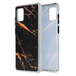For Samsung Galaxy A71 Coloured Glaze Marble TPU + PC Protective Case(Black)