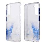 For Samsung Galaxy S21 5G Marble Texture TPU + PC Protective Case(White Blue)