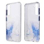 For Samsung Galaxy S21 Ultra 5G Marble Texture TPU + PC Protective Case(White Blue)