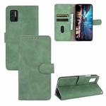 For UMIDIGI A7S Solid Color Skin Feel Magnetic Buckle Horizontal Flip Calf Texture PU Leather Case with Holder & Card Slots & Wallet(Green)